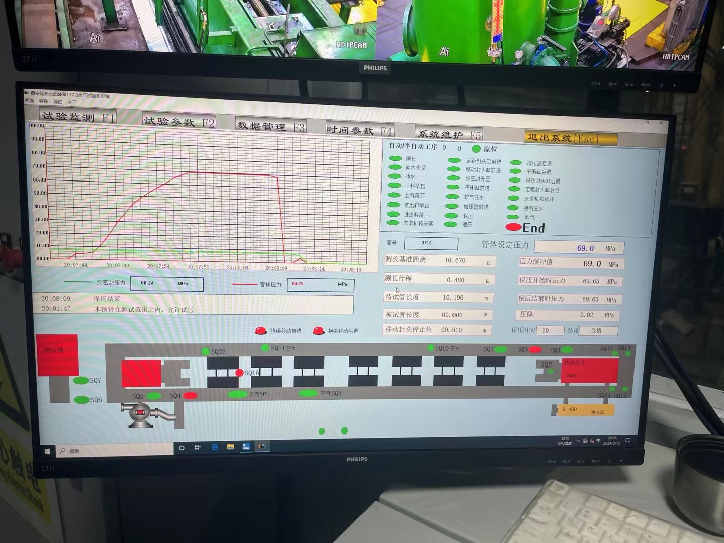 máquina de ensayo hidrostático para tubos